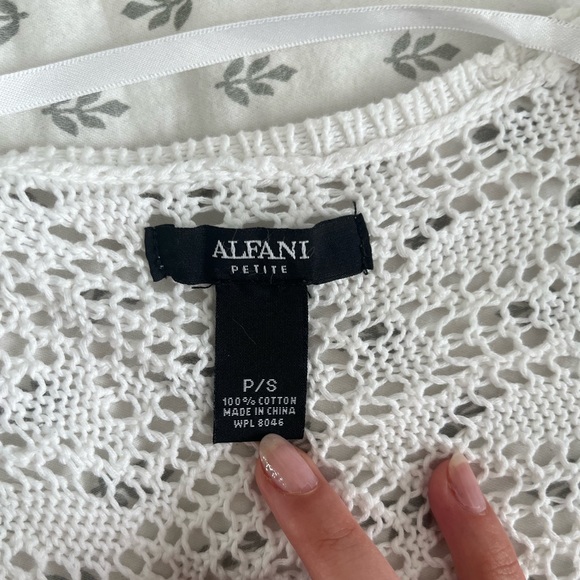 white loose knit cardigan - Picture 3 of 4